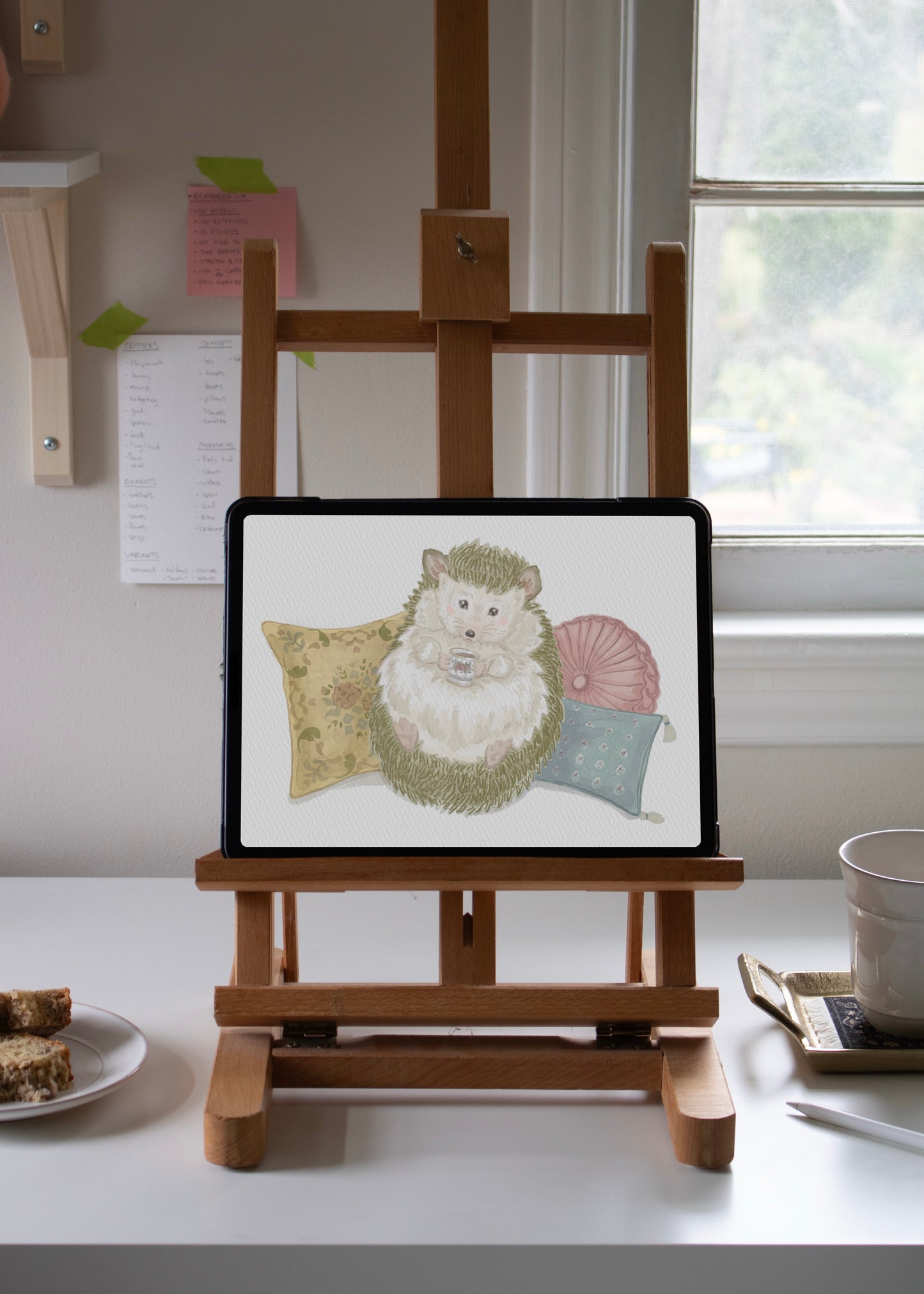 Cozy Hedgehog 5x7 Archival Print