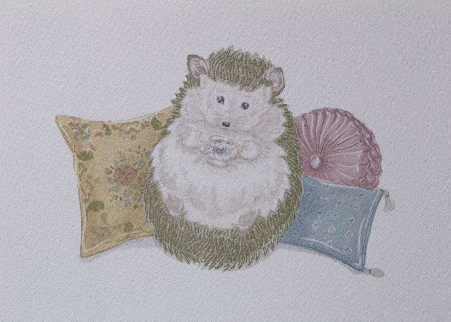 Cozy Hedgehog 5x7 Archival Print