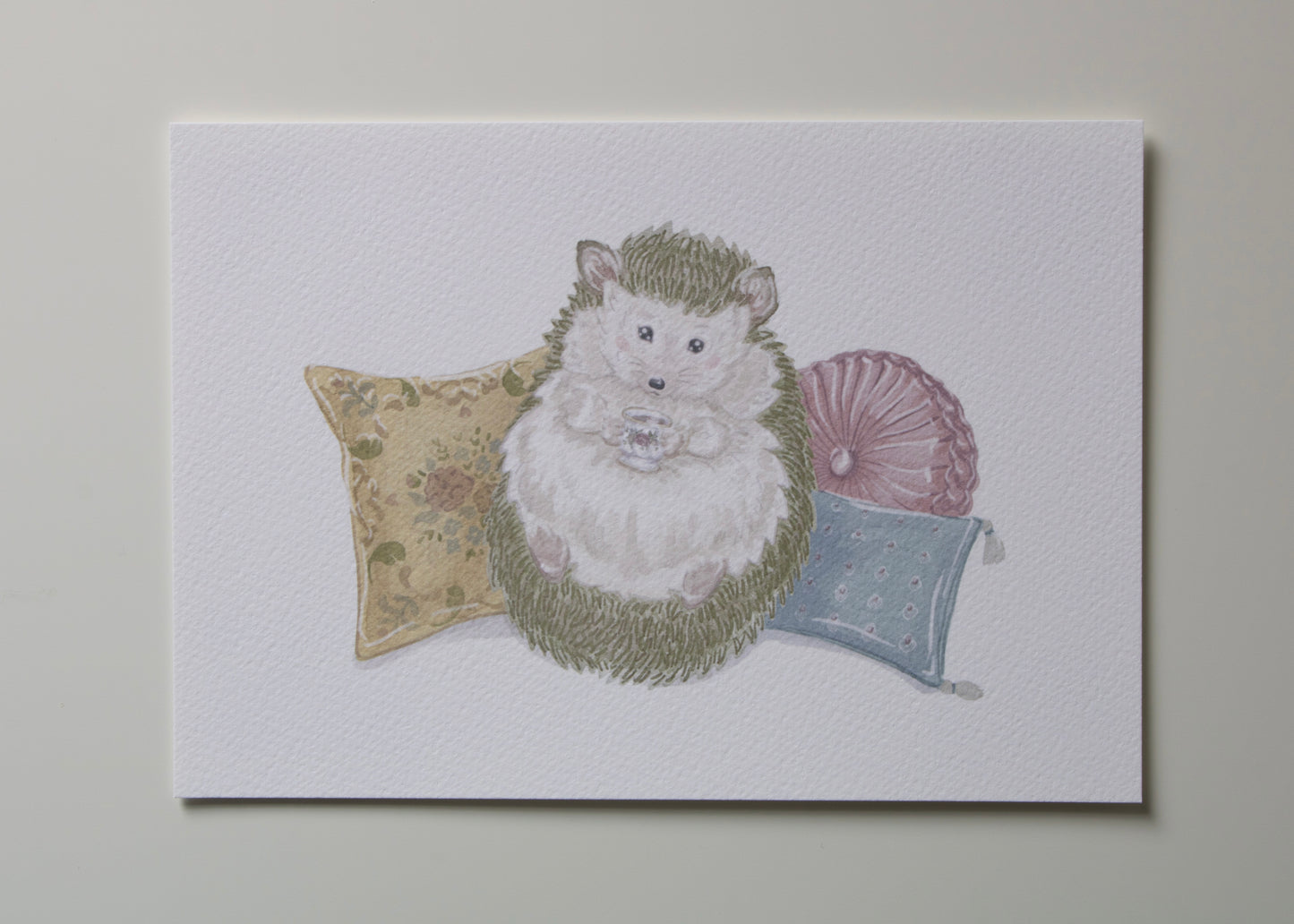 Cozy Hedgehog 5x7 Archival Print