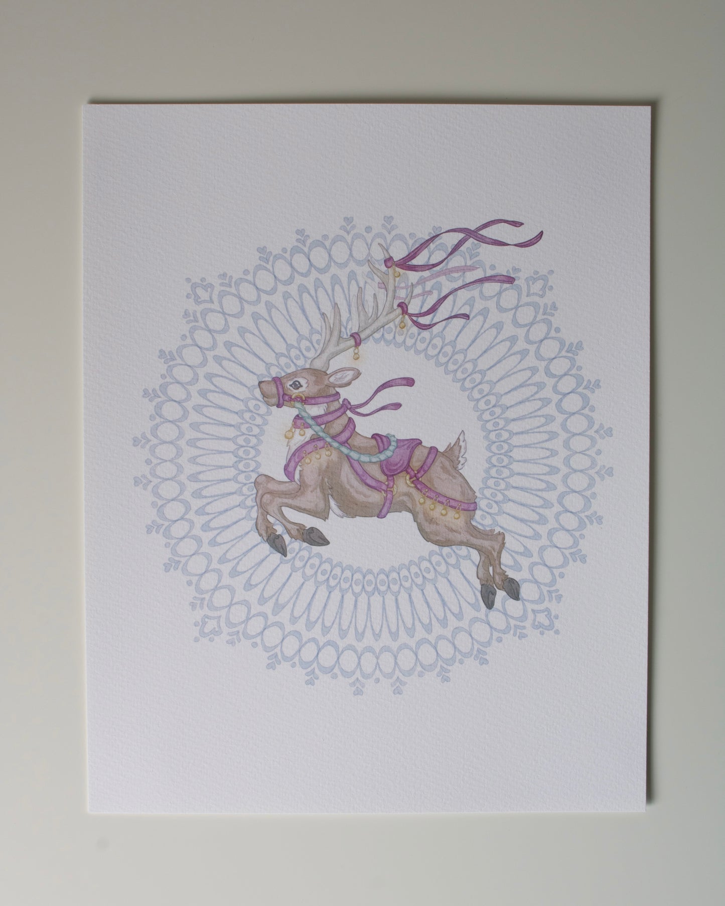 Christmas Reindeer 8x10 Archival Print