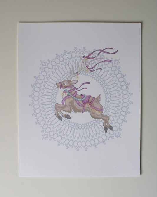 Christmas Reindeer 8x10 Archival Print