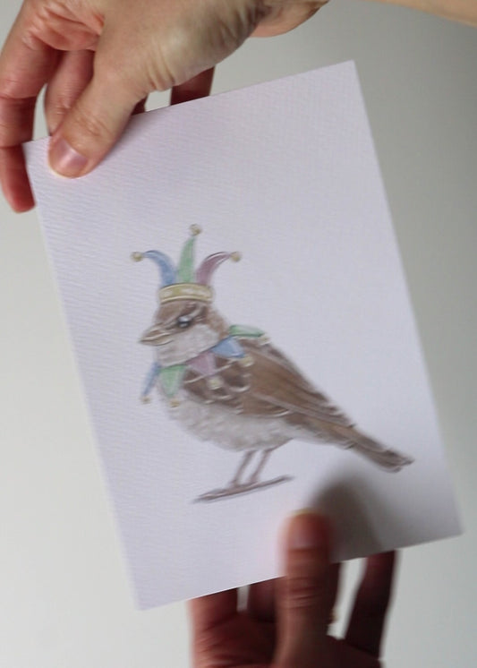 Silly Sparrow 5x7 Archival Print