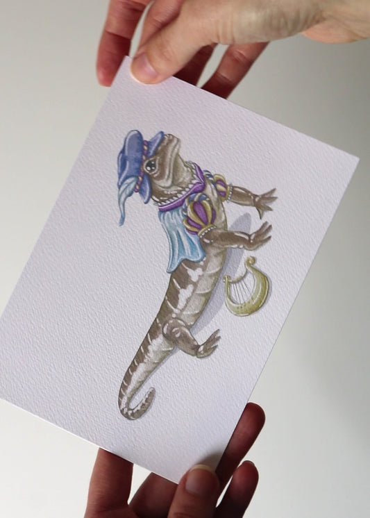 Salamander Bard 5x7 Archival Print